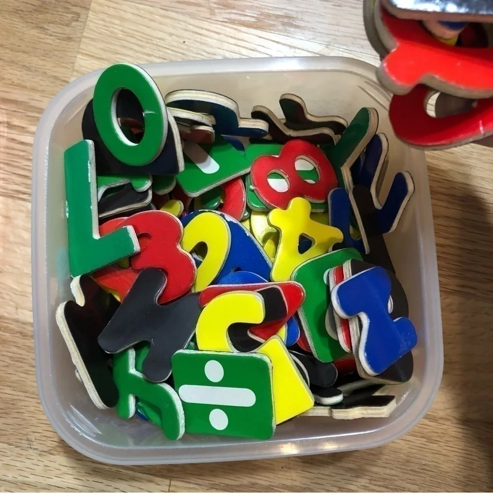Magnetic Letters Numbers Math Addition Pieces Learning Toy Magnet Spelling